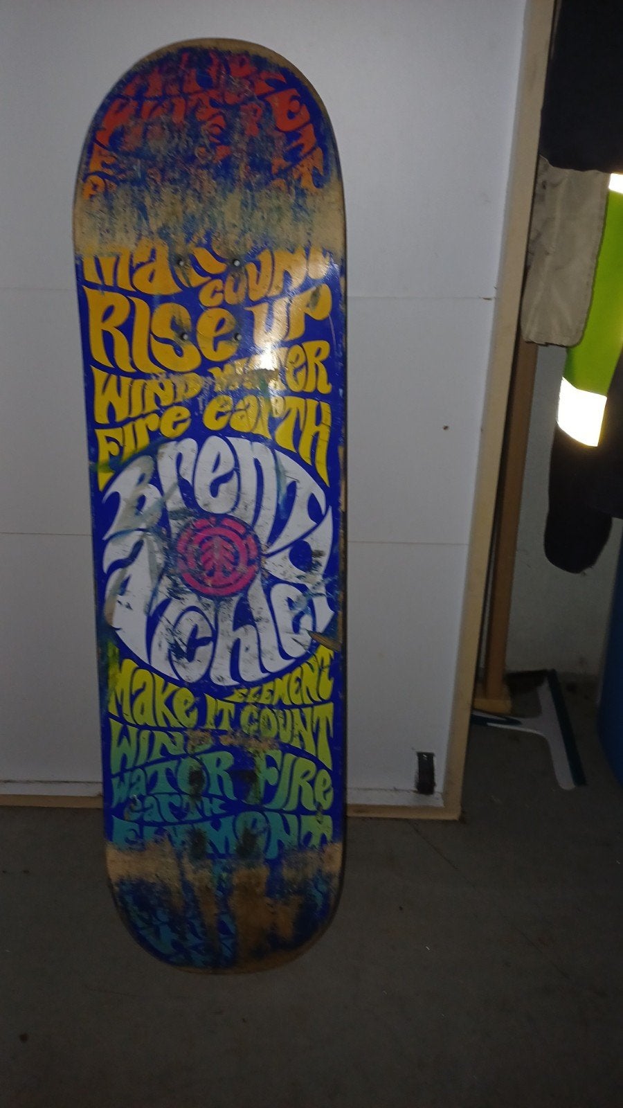 Skateboard Deck – Blauw/Geel Design, Enlèvement