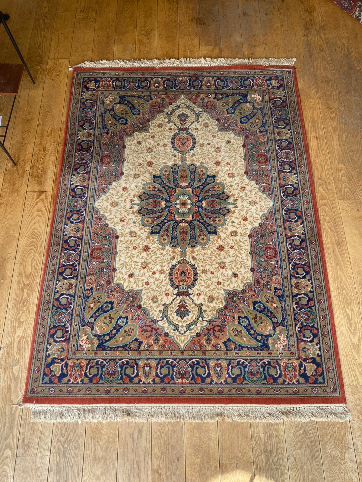 Groot oosters vloerkleed, Huis en Inrichting, Ophalen, 150 tot 200 cm, Blauw, 200 cm of meer