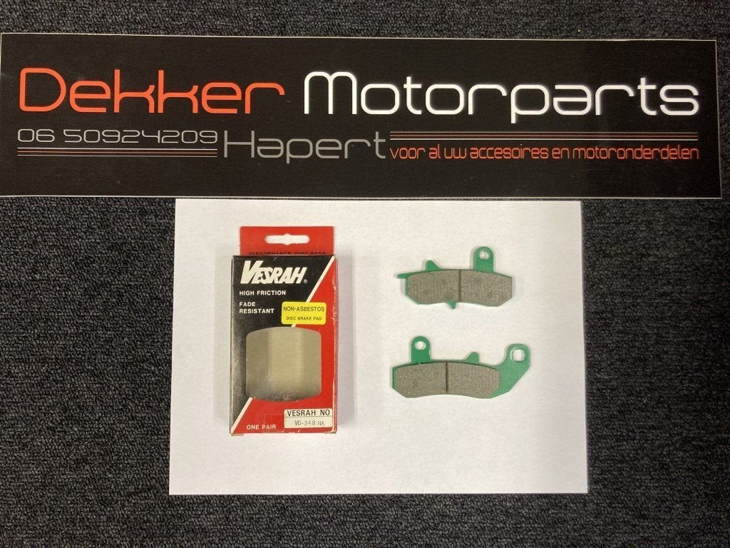 Vesrah remblokken VD-348 voorzijde Suzuki DR650 en DR750, Motos, Neuf, -, -, -