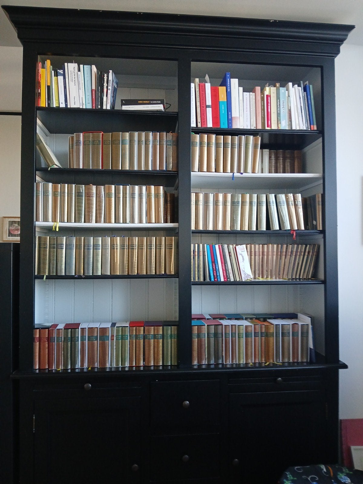 Grande bibliothèque rustique chic en bois, 25 à 50 cm, 100 à 150 cm, Utilisé, 200 cm ou plus
