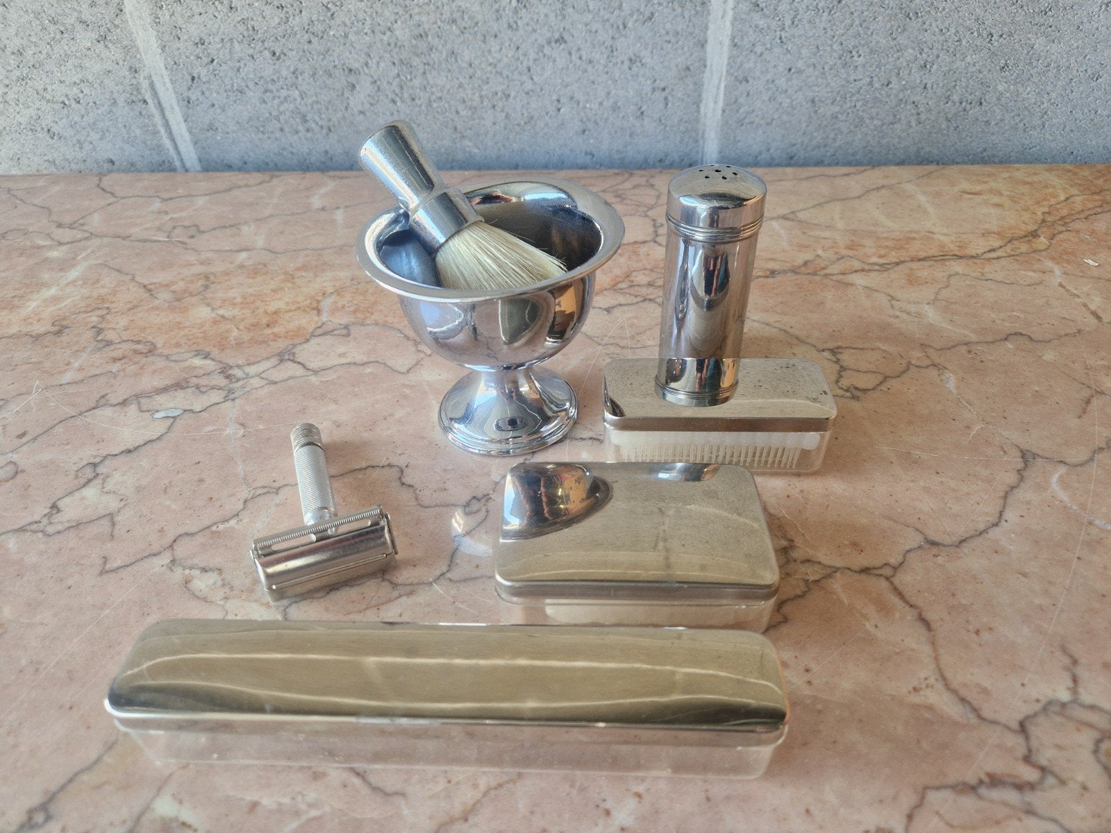 vintage 7 delige scheerset, Ophalen of Verzenden