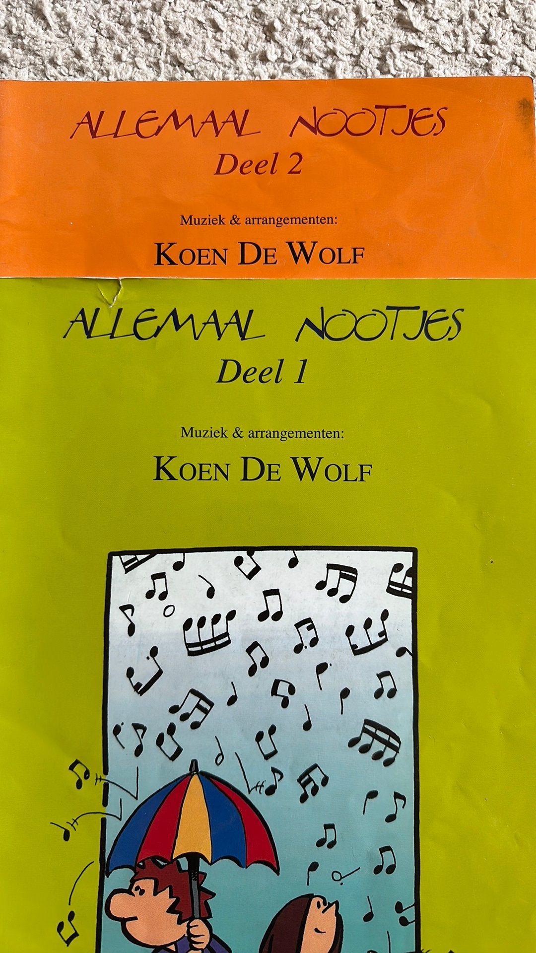 Muziek boekjes Koen De Wolf Deel 1&2, Muziek en Instrumenten, Ophalen, Zo goed als nieuw