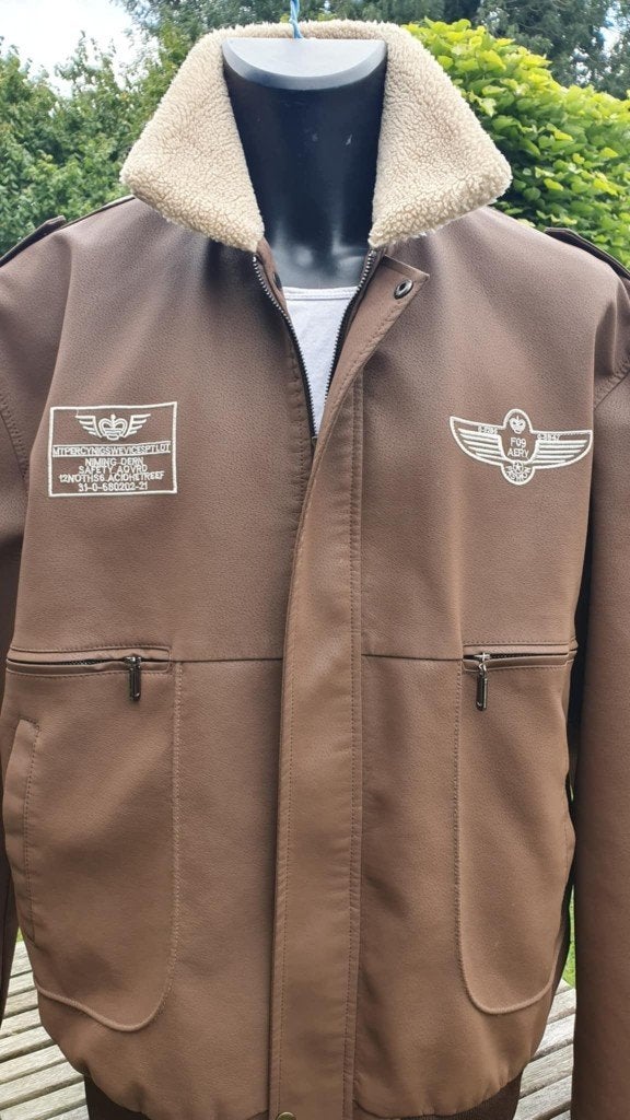 VESTE BLOUSON AVIATEUR DOUBLE HOMME BRUN TAILLE 58/60 XXL, Enlèvement, Comme neuf, Taille 56/58 (XL), Brun