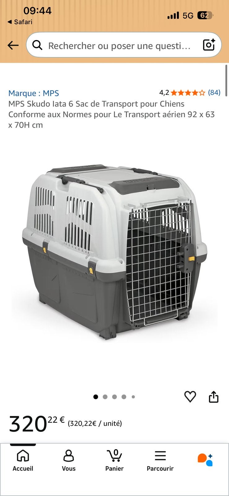 Skudo 6 Cage de transport pour animaux aux normes IATA, Animaux & Accessoires, Boîtes de transport, Enlèvement ou Envoi, Comme neuf