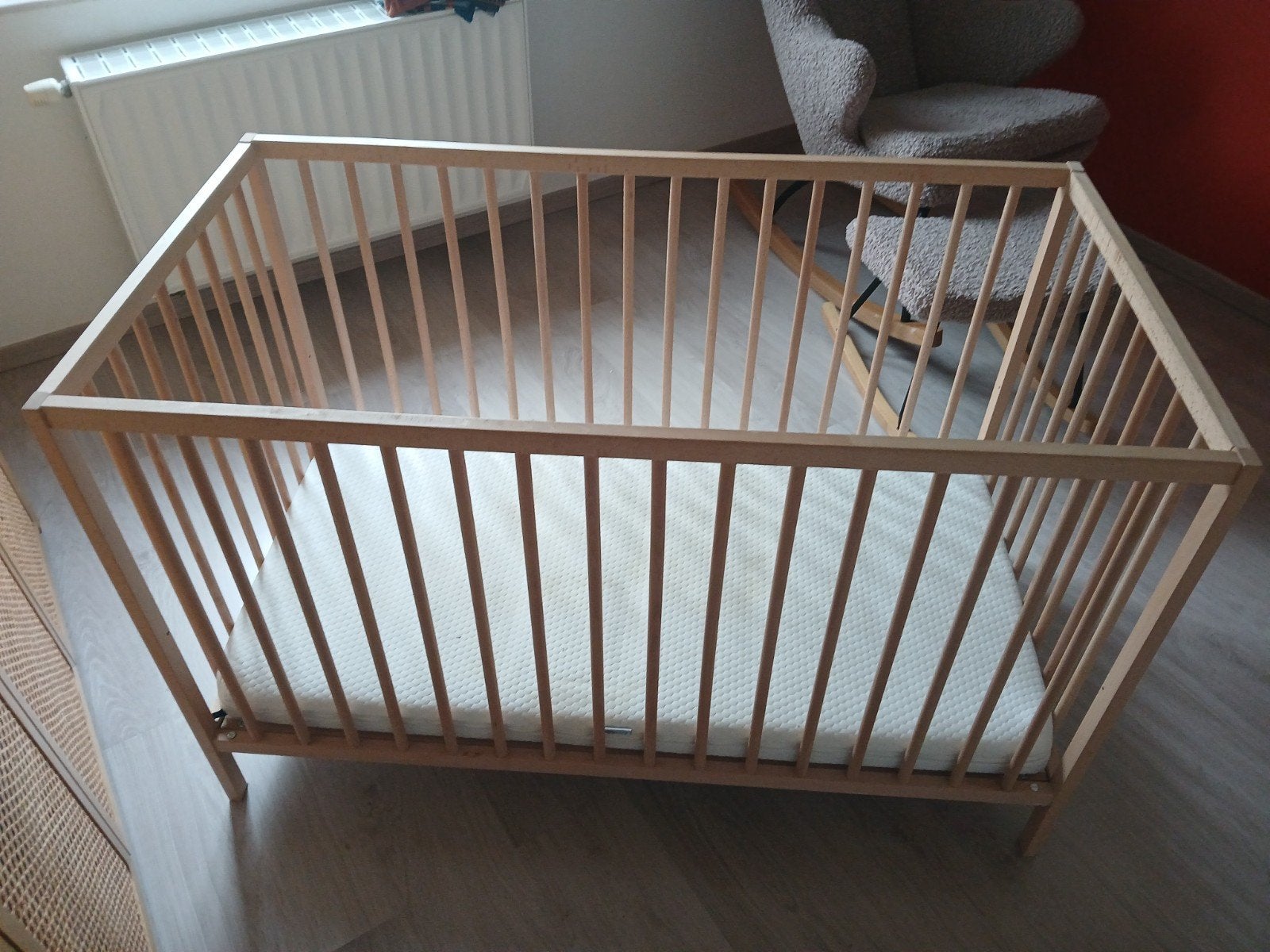 Ledikant hout, Kinderen en Baby's, Ophalen, Gebruikt
