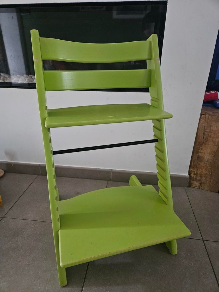 Groene stokke tripp trapp met newbornset + babyset + kussen, Kinderen en Baby's, Ophalen