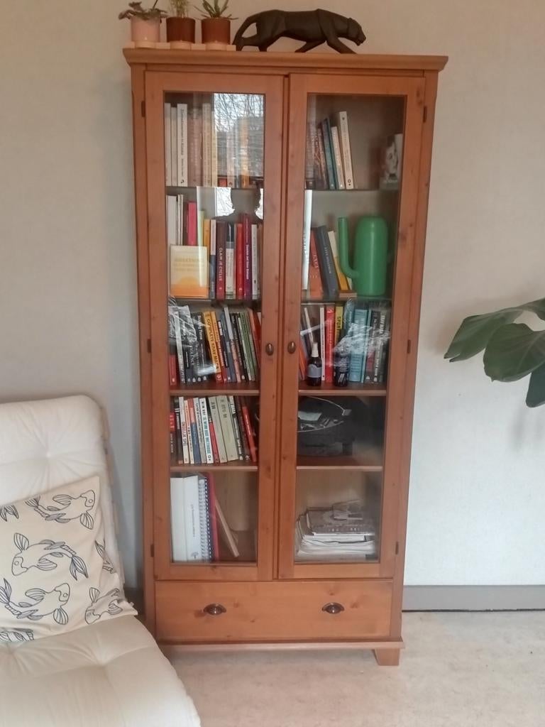 Retro Billy vintage boekenkast vitrinekast Ikea, Maison & Meubles, Armoires | Vitrines, Enlèvement