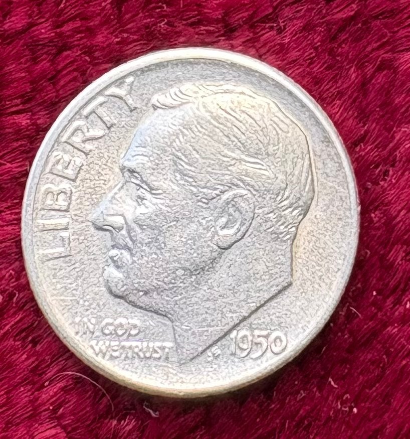 Dime Roosevelt en argent américain 1950, Timbres & Monnaies, Monnaies | Amérique, Enlèvement ou Envoi, Amérique du Nord, Monnaie en vrac