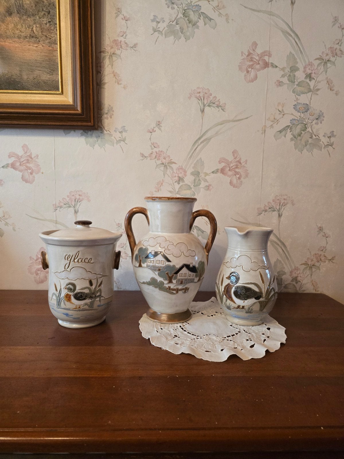 Ensemble de 3 pots décoratifs signé Lardinois, Antiquités & Art, Enlèvement