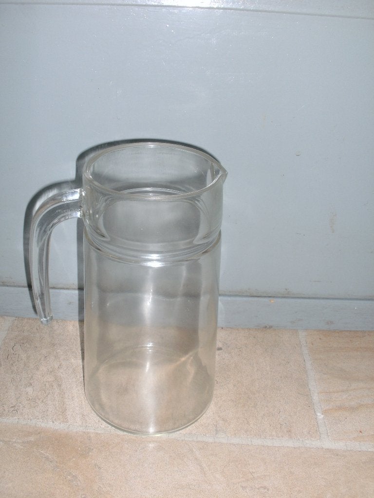 glazen waterkan, Maison & Meubles, Cuisine | Vaisselle, Pichet, Verre, Enlèvement, Utilisé
