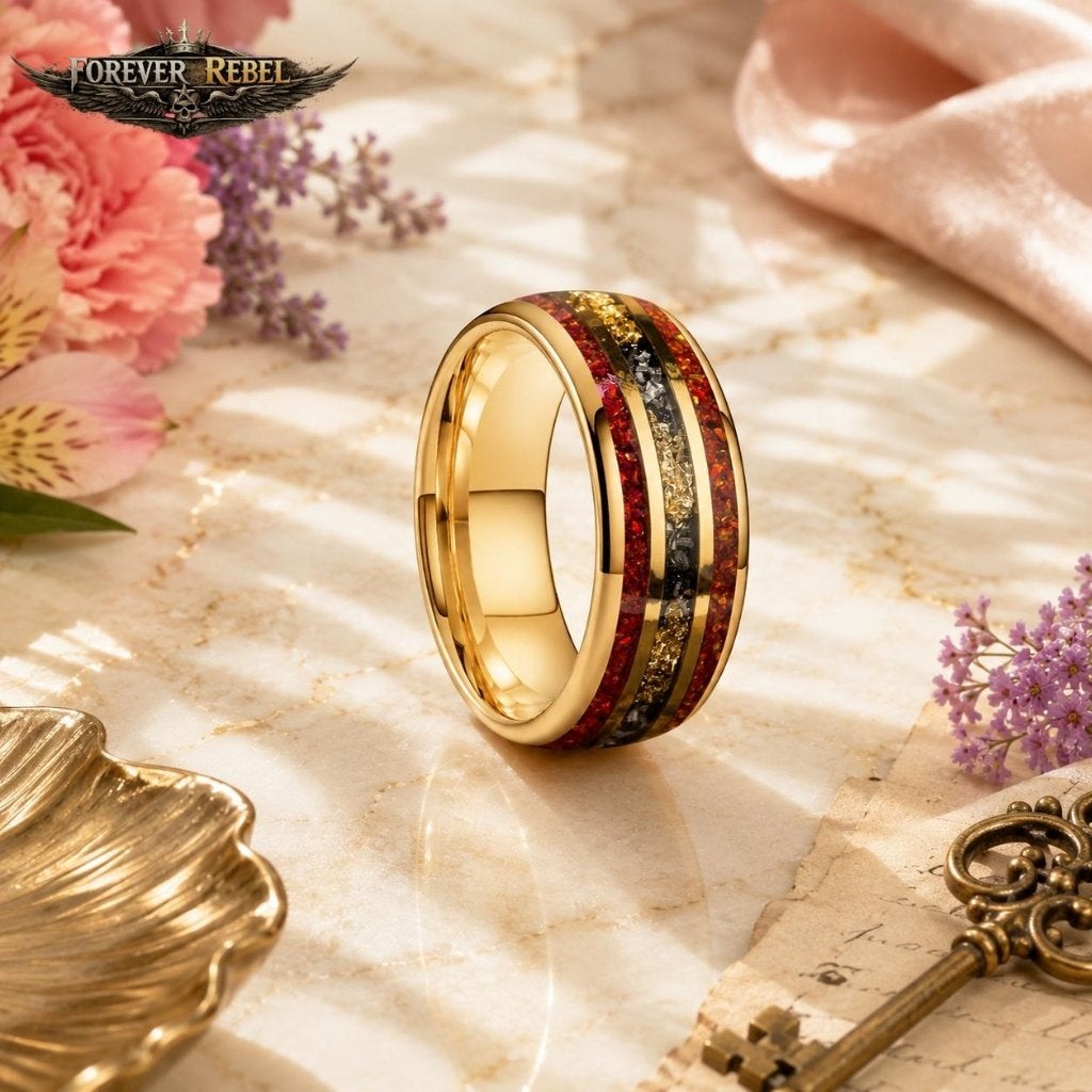 Wolfraam Trouwringen - Nerion Goldspark Goud Alle Maten, Neuf, Autres couleurs, Femme ou Homme, Envoi