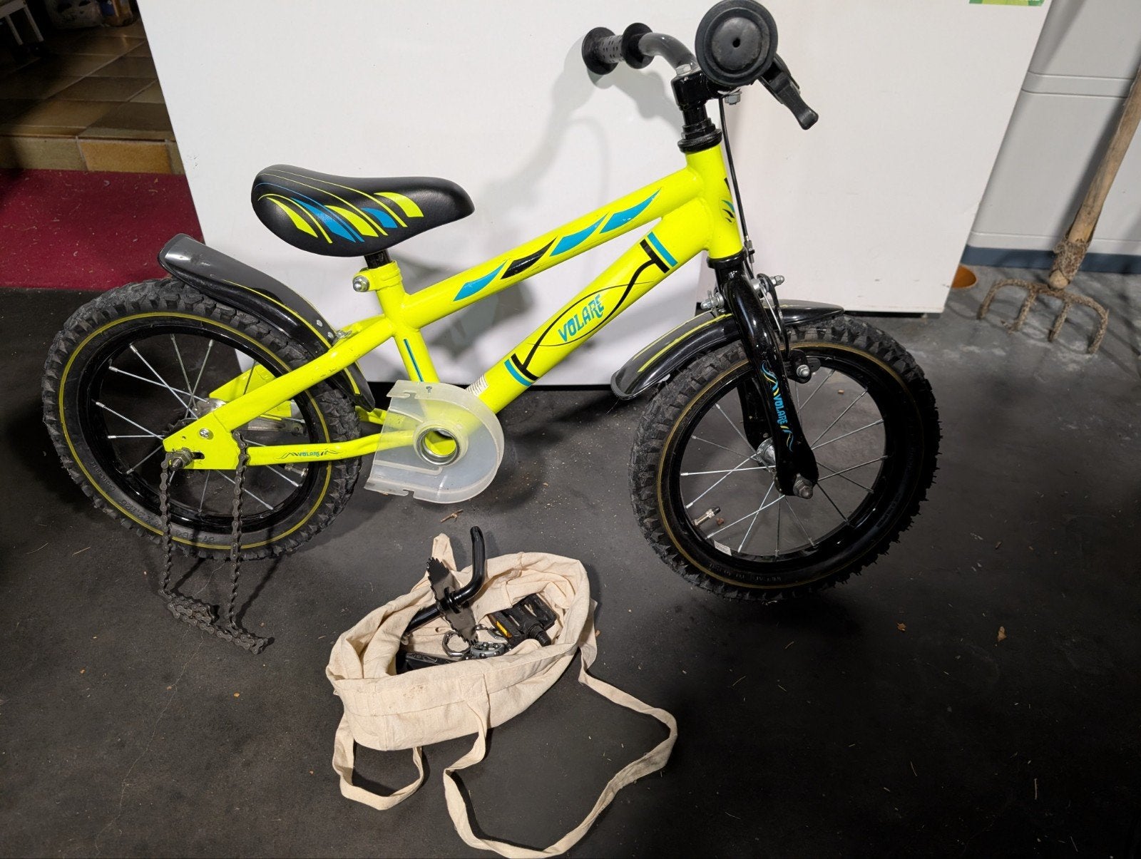 Kinderfietsje trapas defect, Fietsen en Brommers, Ophalen, Terugtraprem, Gebruikt, V-brakes