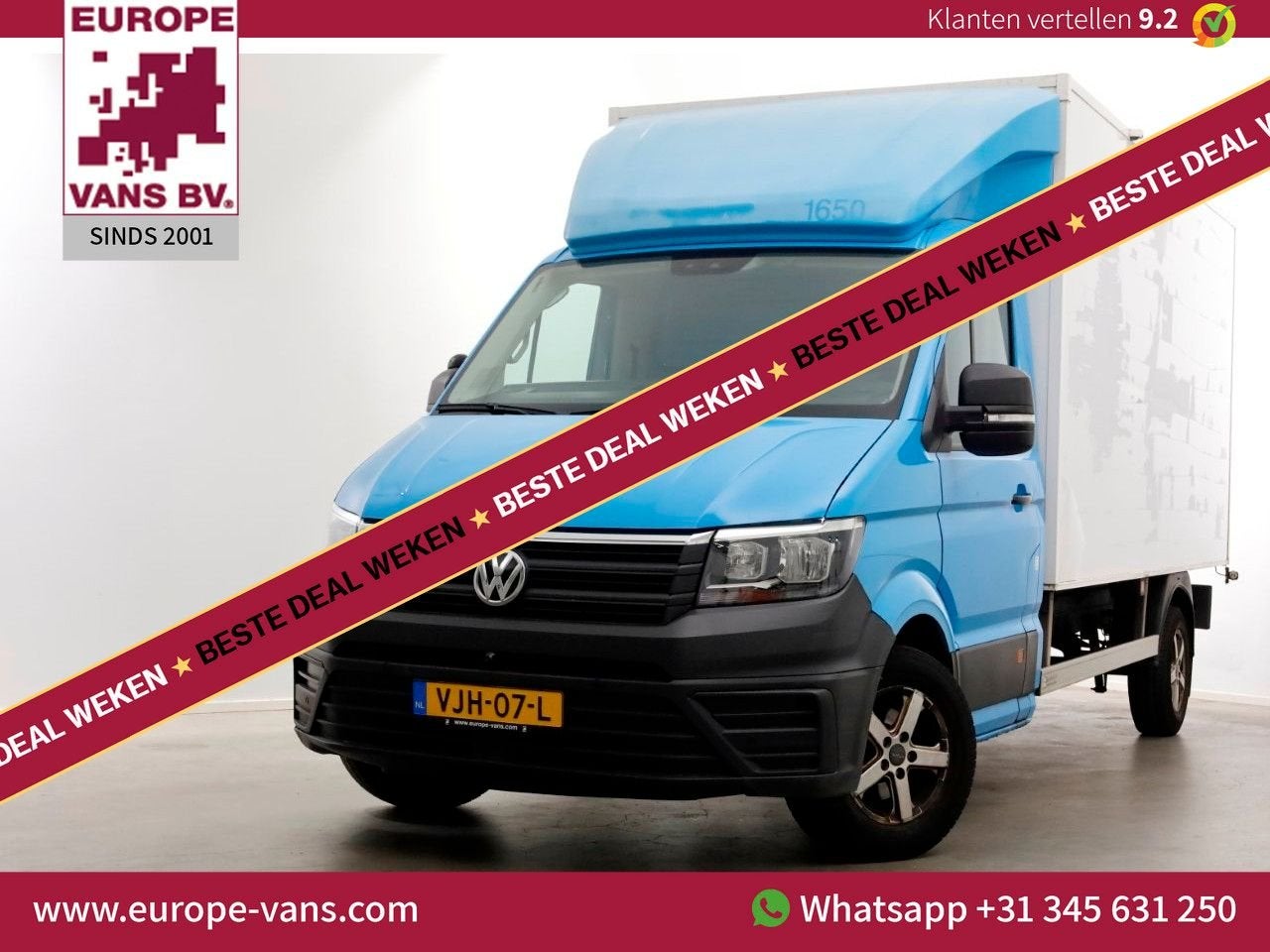 Volkswagen Crafter 35 2.0 TDI E6 Bakwagen met achterdeuren 2, Auto's, Bestelwagens en Lichte vracht, ABS, Blauw, Bedrijf, 277 g/km