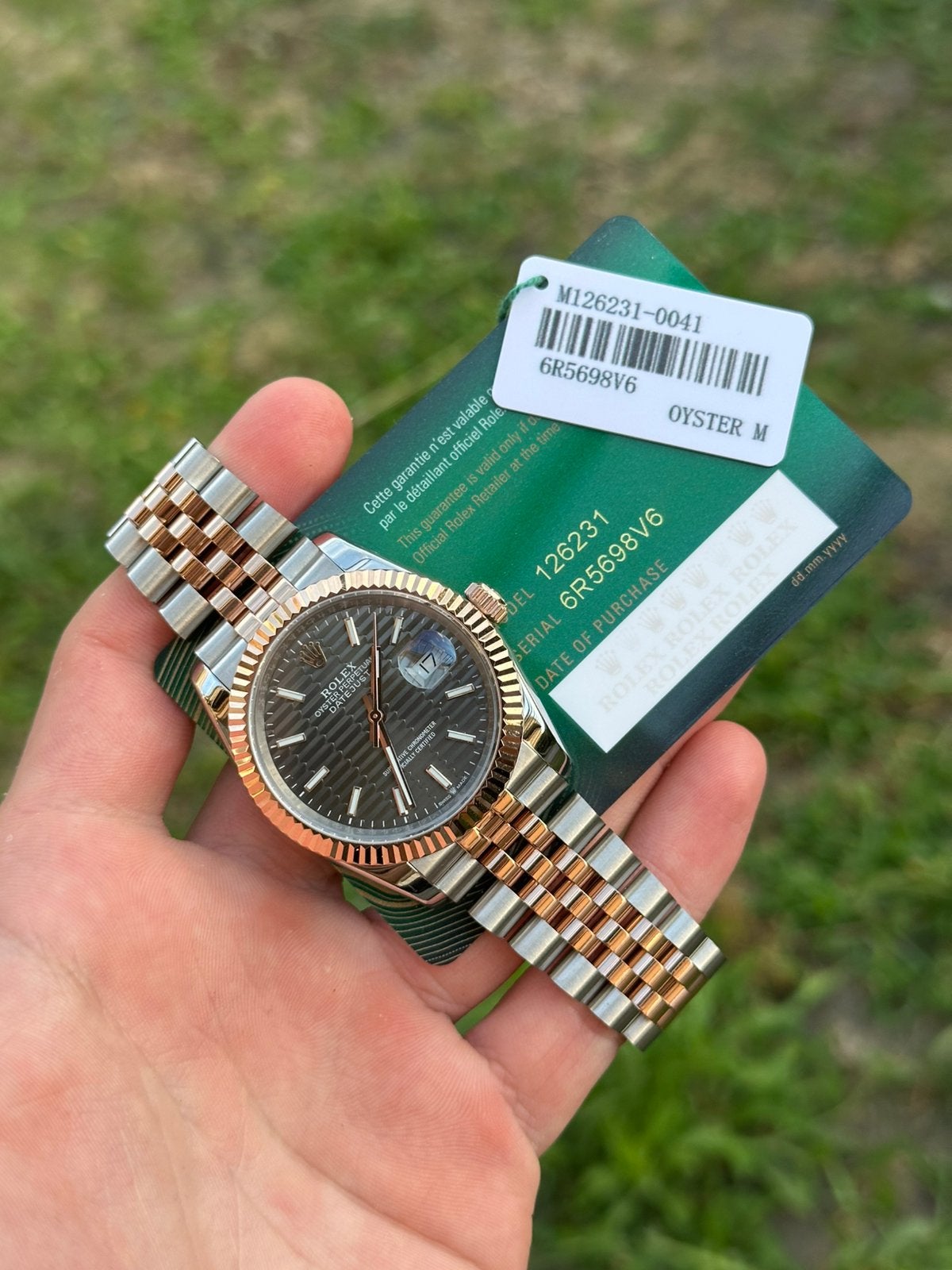 Rolex datejust rose gold 36mm, Enlèvement ou Envoi, Comme neuf, Or, Rolex