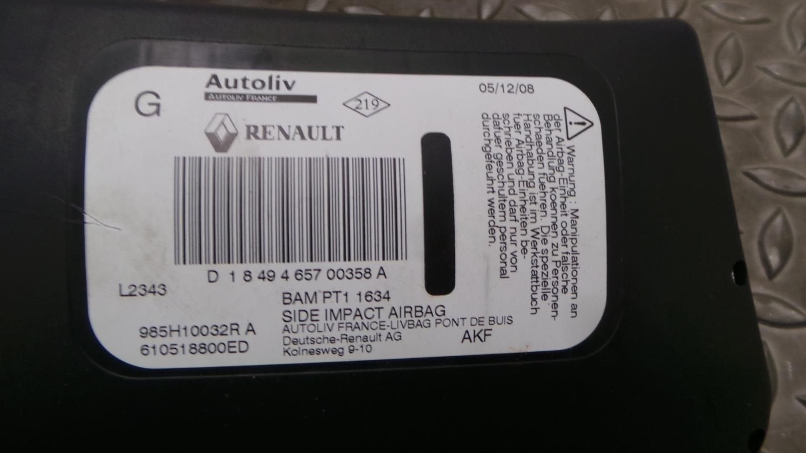 RENAULT SCENIC AIRBAG LINKS 2010, Enlèvement ou Envoi, Utilisé, ARN reconnu