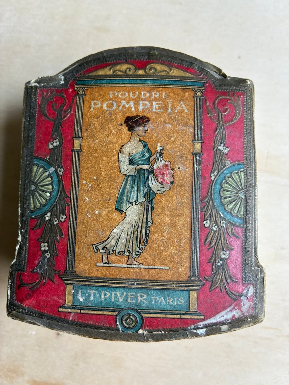 Boîte Art Nouveau ancienne Poudre Pompeia, Enlèvement ou Envoi