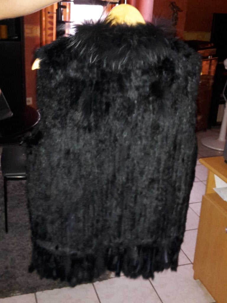 bodywarmer 60 % konijn 40 % marmot maat 42/44, Kleding | Dames, Bodywarmers, Ophalen, Zo goed als nieuw, Maat 42/44 (L), Zwart