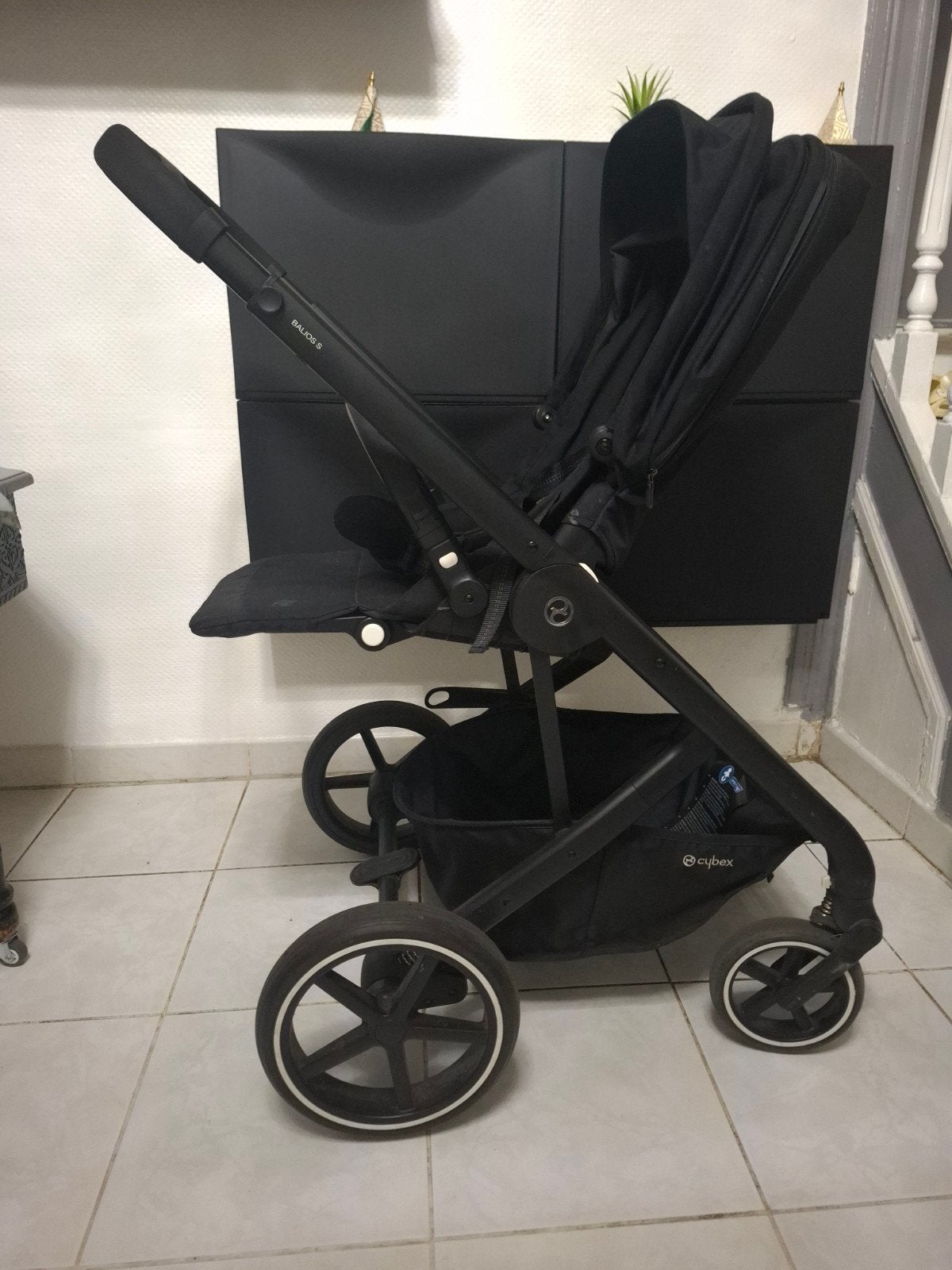 Cybex Balios S volledig zwarte kinderwagen, Kinderen en Baby's, Buggy's, Ophalen, Gebruikt, Overige merken, Duomodel
