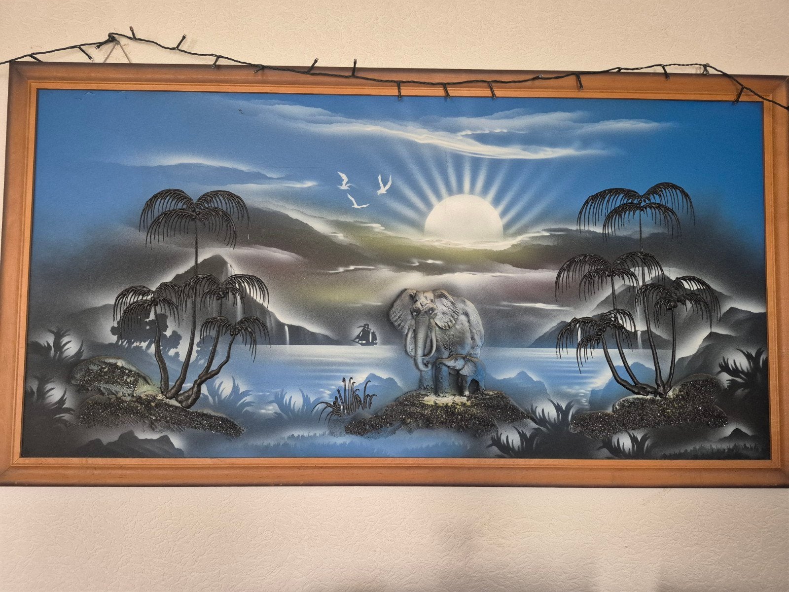 3d olifanten schilderij, Ophalen, Gebruikt, Schilderij