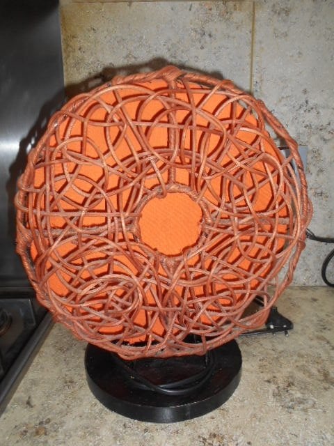 Mooie retro sfeer lamp, Oranje, Ophalen of Verzenden, Zo goed als nieuw