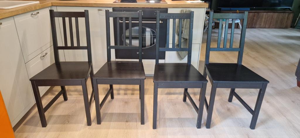 4 houten ikea stoelen, Ophalen