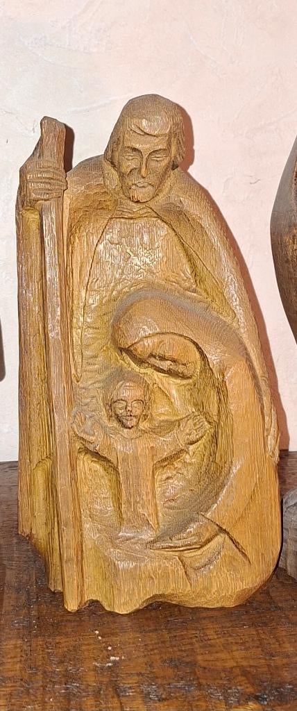 Houten beeld heilige familie, Ophalen of Verzenden