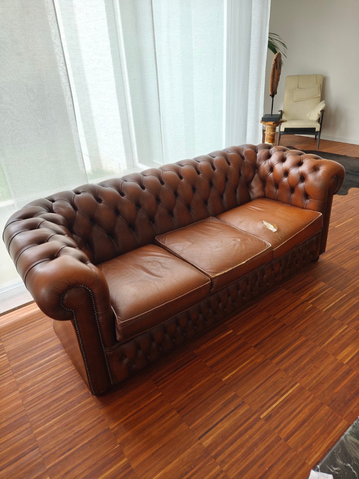 sièges Chesterfield, Maison & Meubles, Enlèvement, Utilisé, Cuir