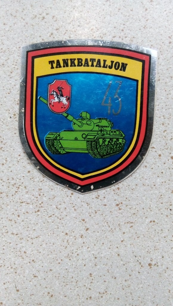 militaire sticker 43 tankbataljon, Ophalen