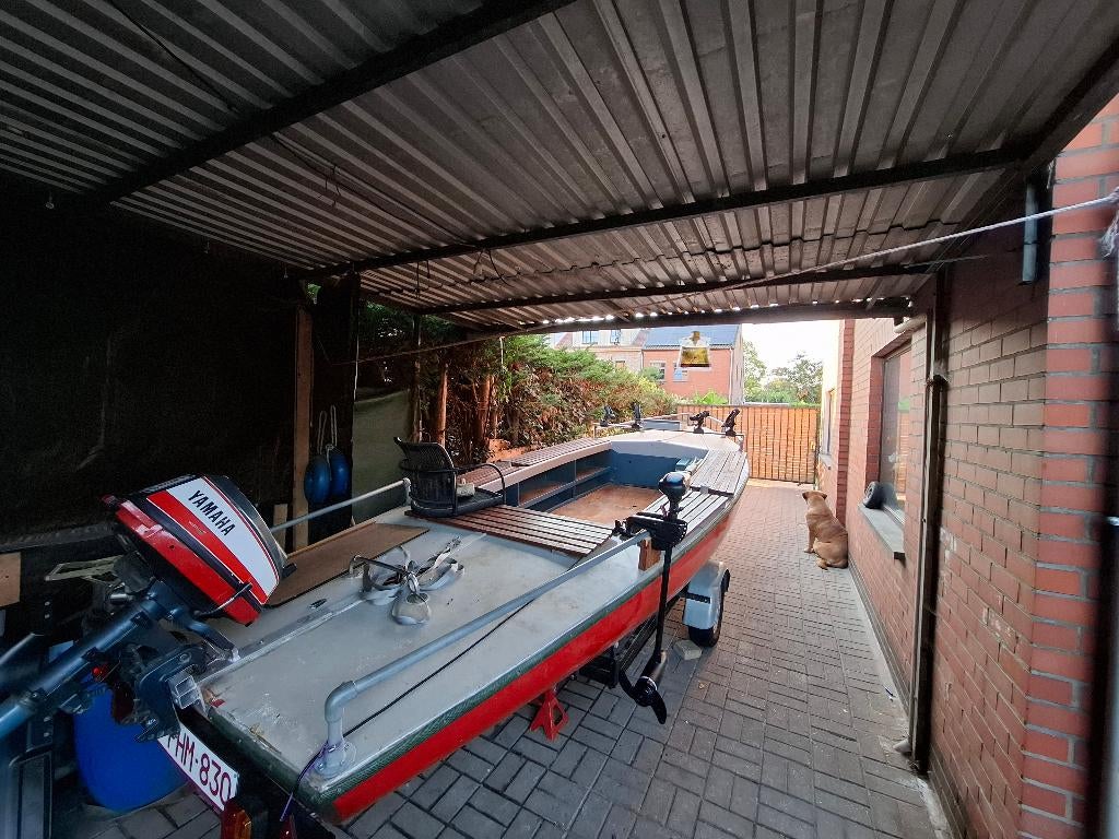 Ex zeil boot 6m met aanhangwagen, Watersport en Boten, Ophalen, Gebruikt, Polyester, 6 meter of meer