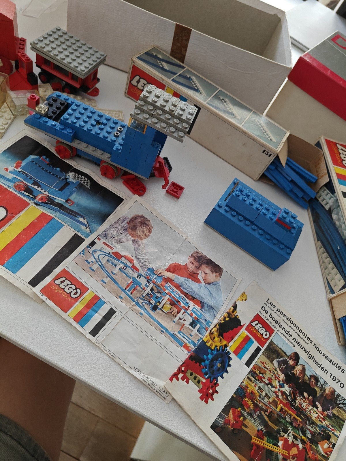 Vintage Lego trein met sporen, Enlèvement