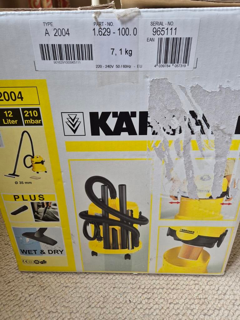 Aspirateur sec/humide Kärcher, Electroménager, Kärcher, Réservoir, Enlèvement, Utilisé