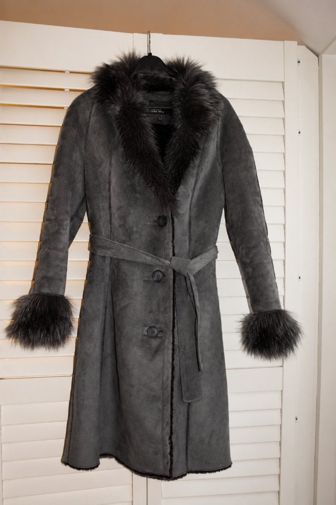 Mooie warme donkergrijze mantel van Marie Méro, maat 36, Gris, Enlèvement ou Envoi, Taille 36 (S), Marie Méro