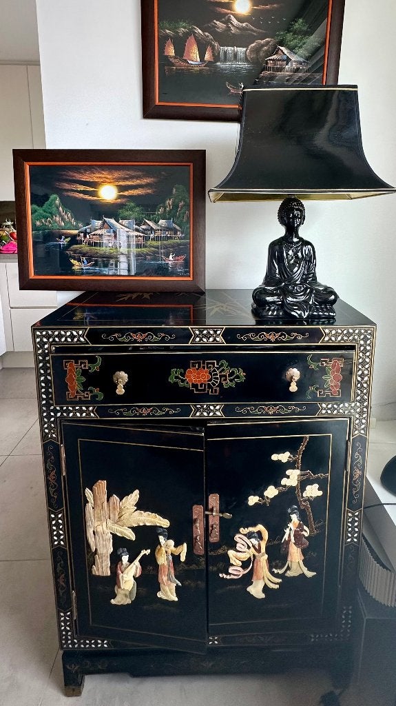 Chinese kast -lamp -wanddecoratie, Ophalen, Gebruikt, Aziatisch stijl, Met deur(en)