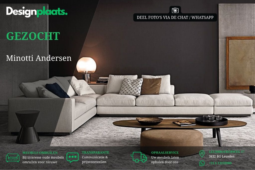 RECHERCHE: Minotti Andersen — Achat immédiat, Maison & Meubles, Enlèvement ou Envoi, Banc d'angle, Design Bankstellen Minotti