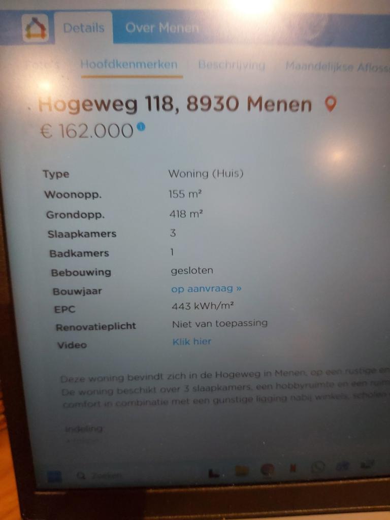 Huis te koop ....MENEN, Immo