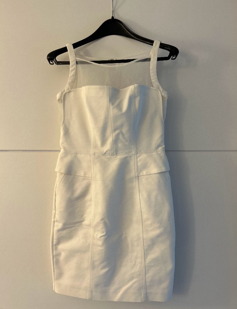 Atos Lombardini witte jurk met split, Kleding | Dames, Maat 38/40 (M), Atos Lombardini, Wit, Ophalen of Verzenden