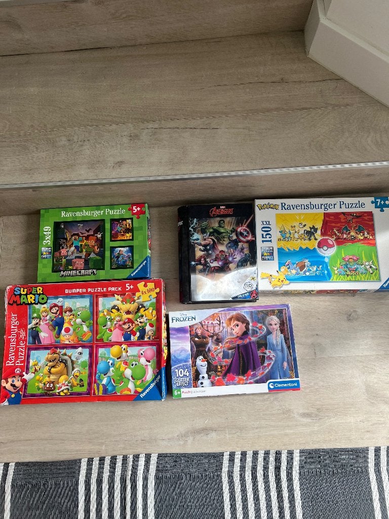 Lot de 5 puzzles, Enlèvement, Utilisé, 6 ans ou plus