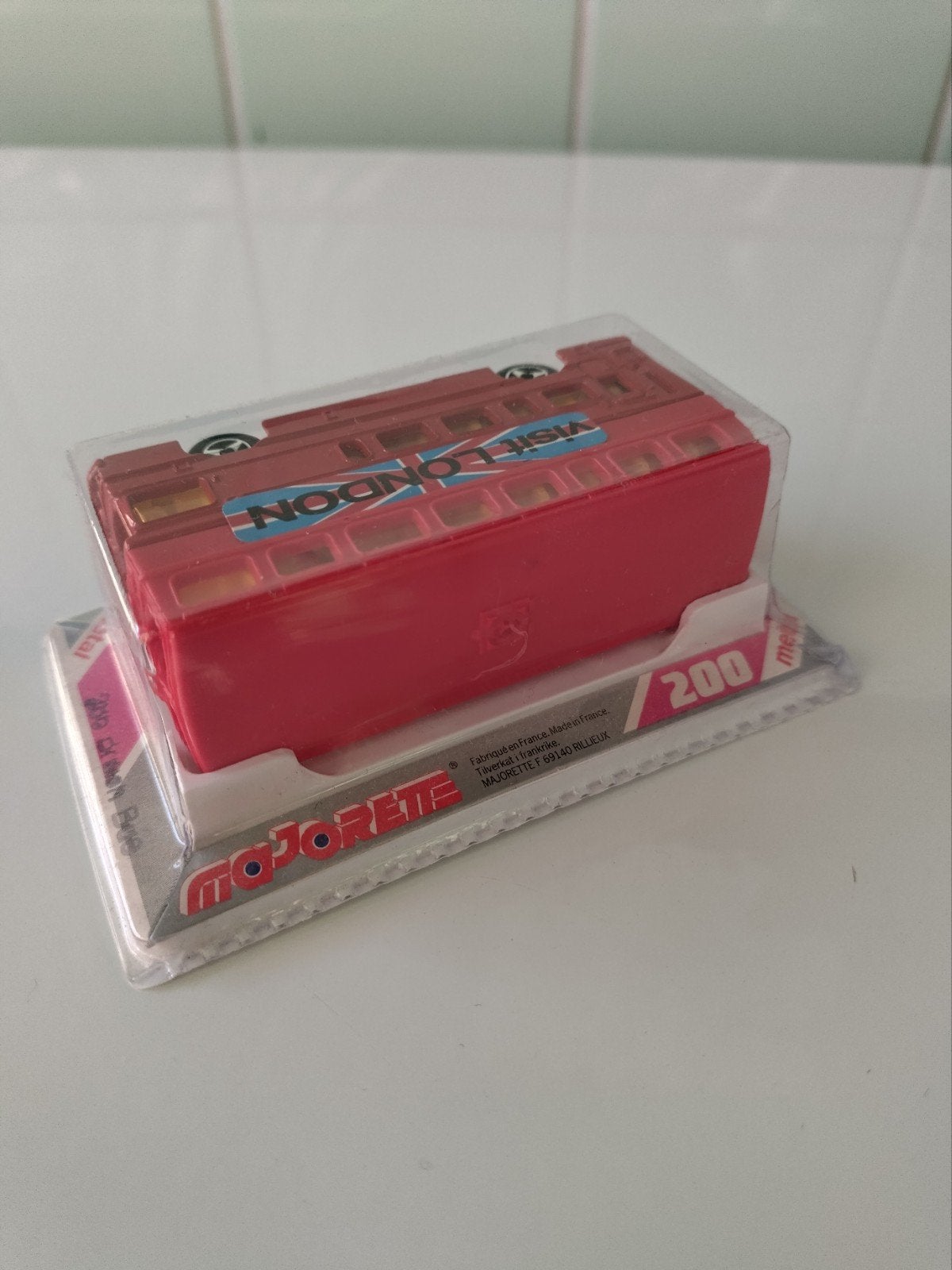 Vintage Majorette British Bus AFHALING LEES BESCHRIJVING, Enlèvement, Neuf, Voiture, Majorette