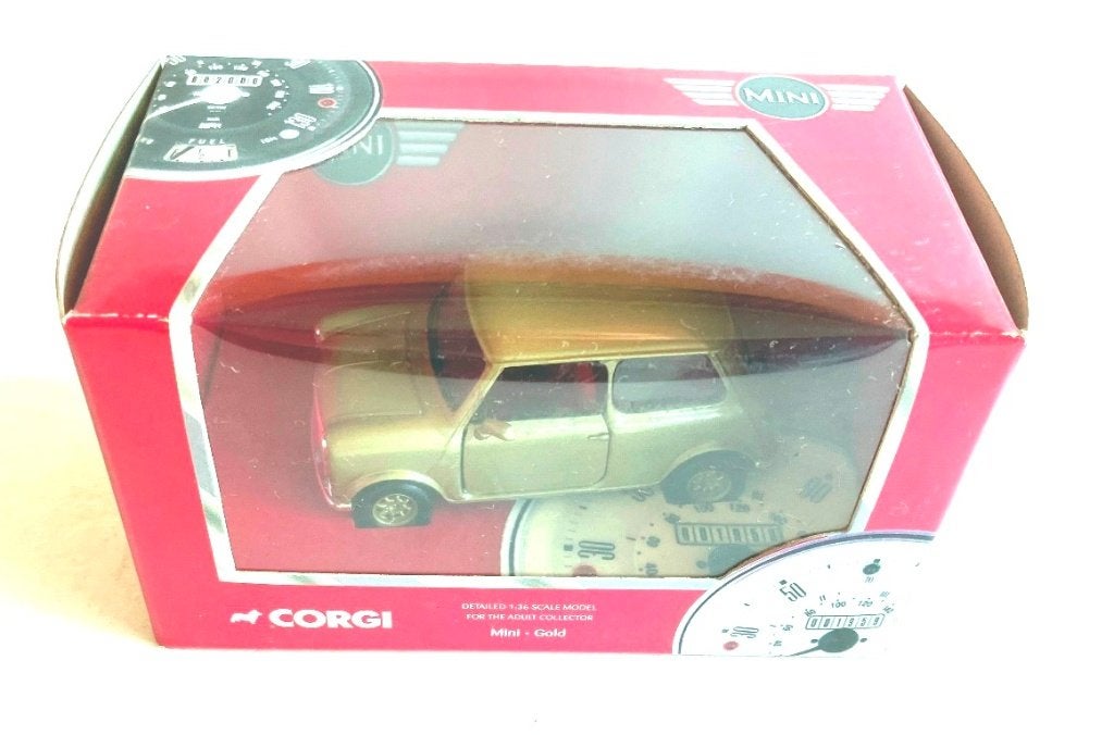Mini Gold – rood interieur Corgi CC82219., Enlèvement ou Envoi, Comme neuf, Voiture