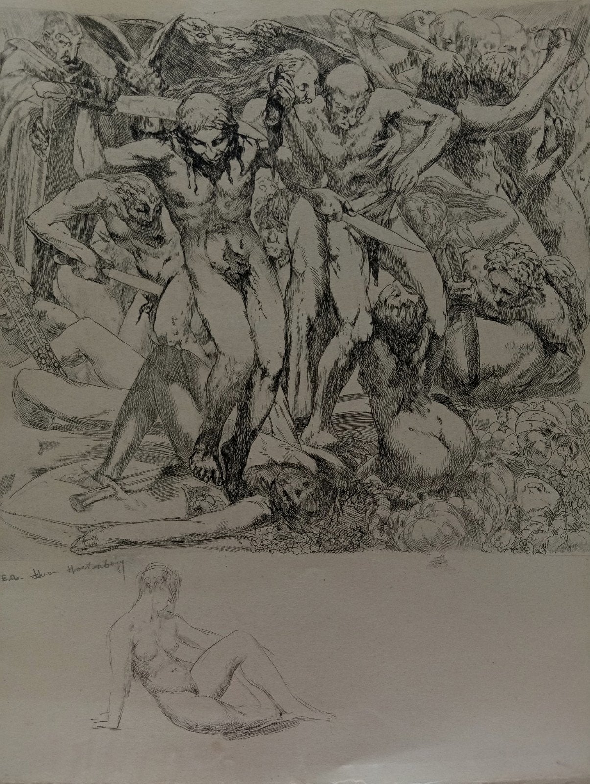 Fernand Hertenberger. Étranges créatures. Gravures anciennes