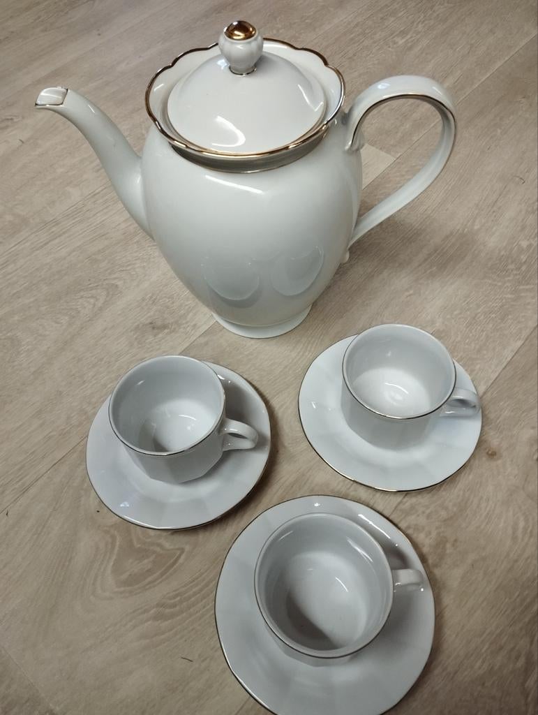 Elegante vintage koffiezet Bavaria porselein, Antiek en Kunst, Ophalen of Verzenden