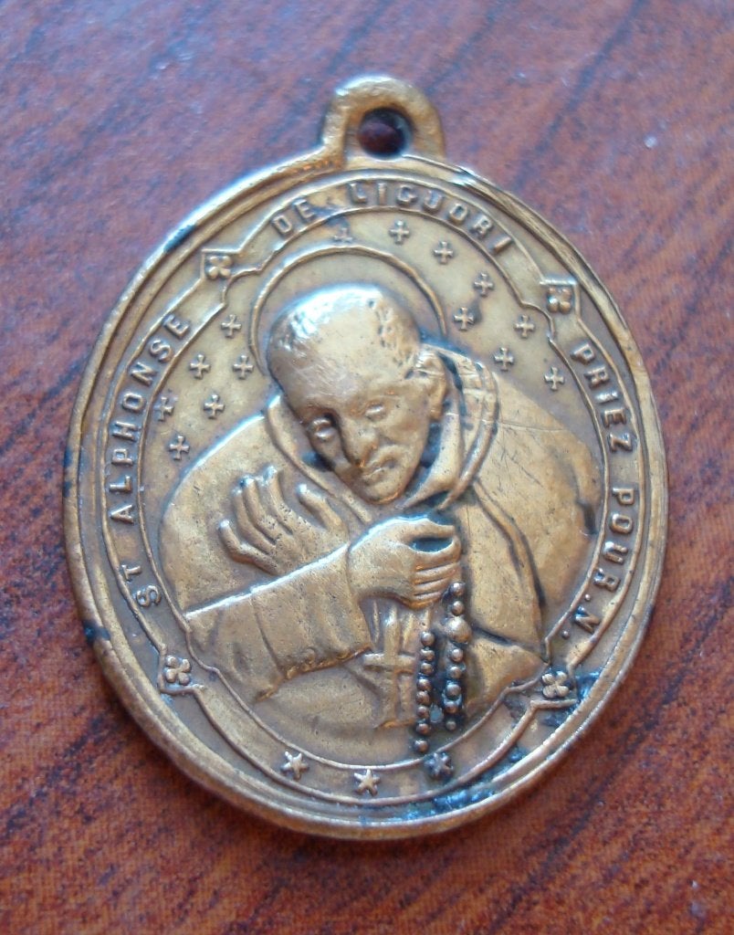 Medaille Sint Alphonse de Liguori, Verzamelen, Religie, Verzenden, Gebruikt, Overige typen, Christendom | Katholiek