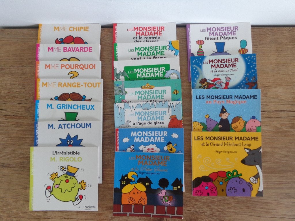 18 Livres enfant Monsieur Madame de Roger Hargreaves, Livres, Enlèvement ou Envoi, ROGER HARGREAVES, Comme neuf, 3 à 4 ans