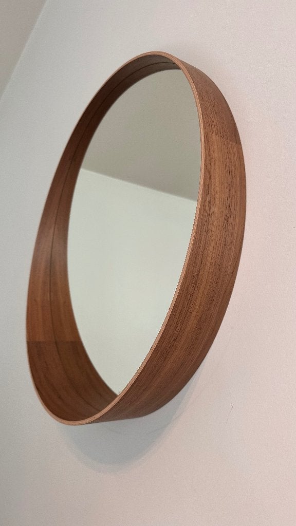 Spiegel Ikea - stockholm 60cm eikenfineer, Huis en Inrichting, Ophalen, Rond, Zo goed als nieuw, Minder dan 100 cm