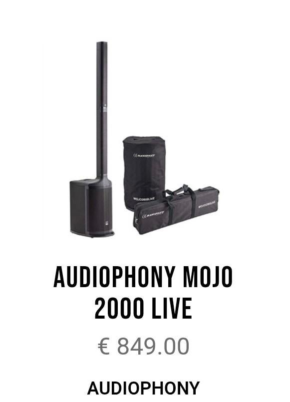 Satellite Audiphony MOJO 2000 LIVE - Sono ou Karaoke, Audio, Tv en Foto, Luidsprekerboxen, Ophalen
