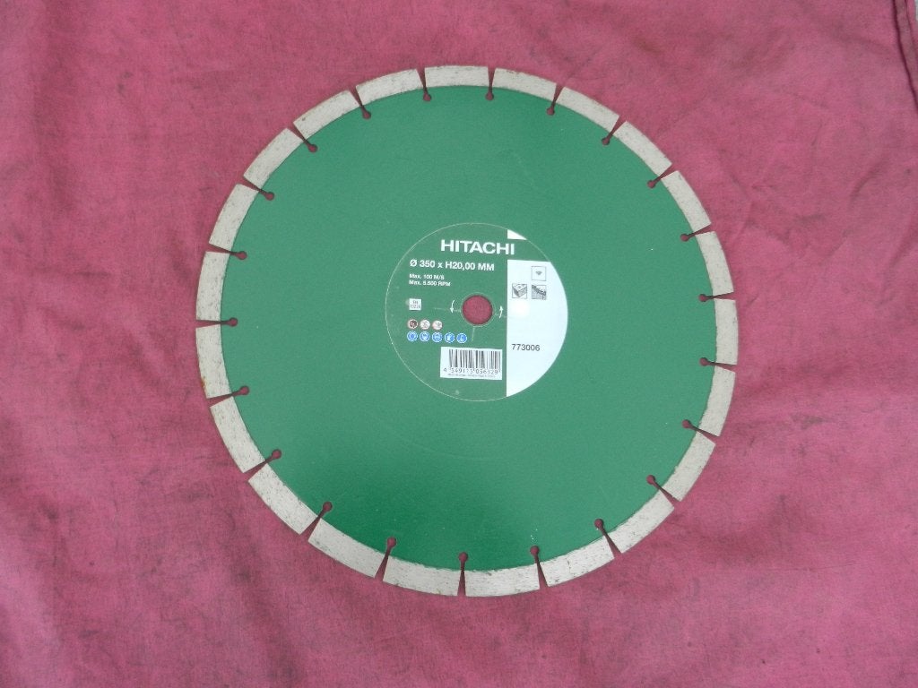 Hitachi 350xH20,00 MM Diamantslijpschijf, Doe-het-zelf en Bouw, Gereedschap | Handgereedschap, Ophalen, Nieuw
