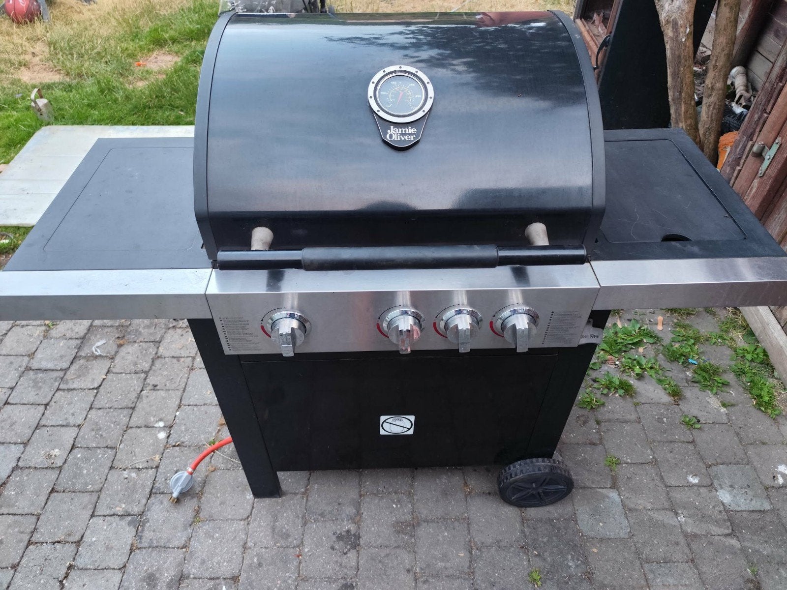 Barbecue à gaz Jamie Oliver home 3 noir avec brûleur latéral, Enlèvement, Utilisé, Jamie Oliver
