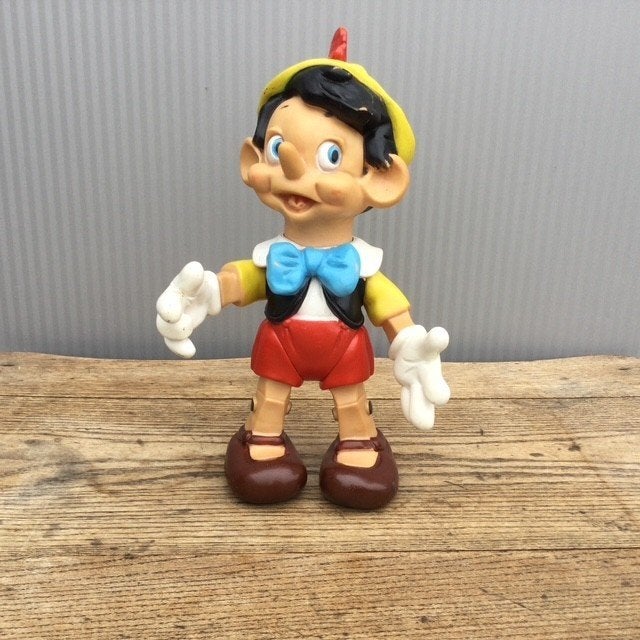 Rubberen Pinokkio pop DISNEY, Collections, Enlèvement ou Envoi, Peter Pan ou Pinocchio, Utilisé, Statue ou Figurine