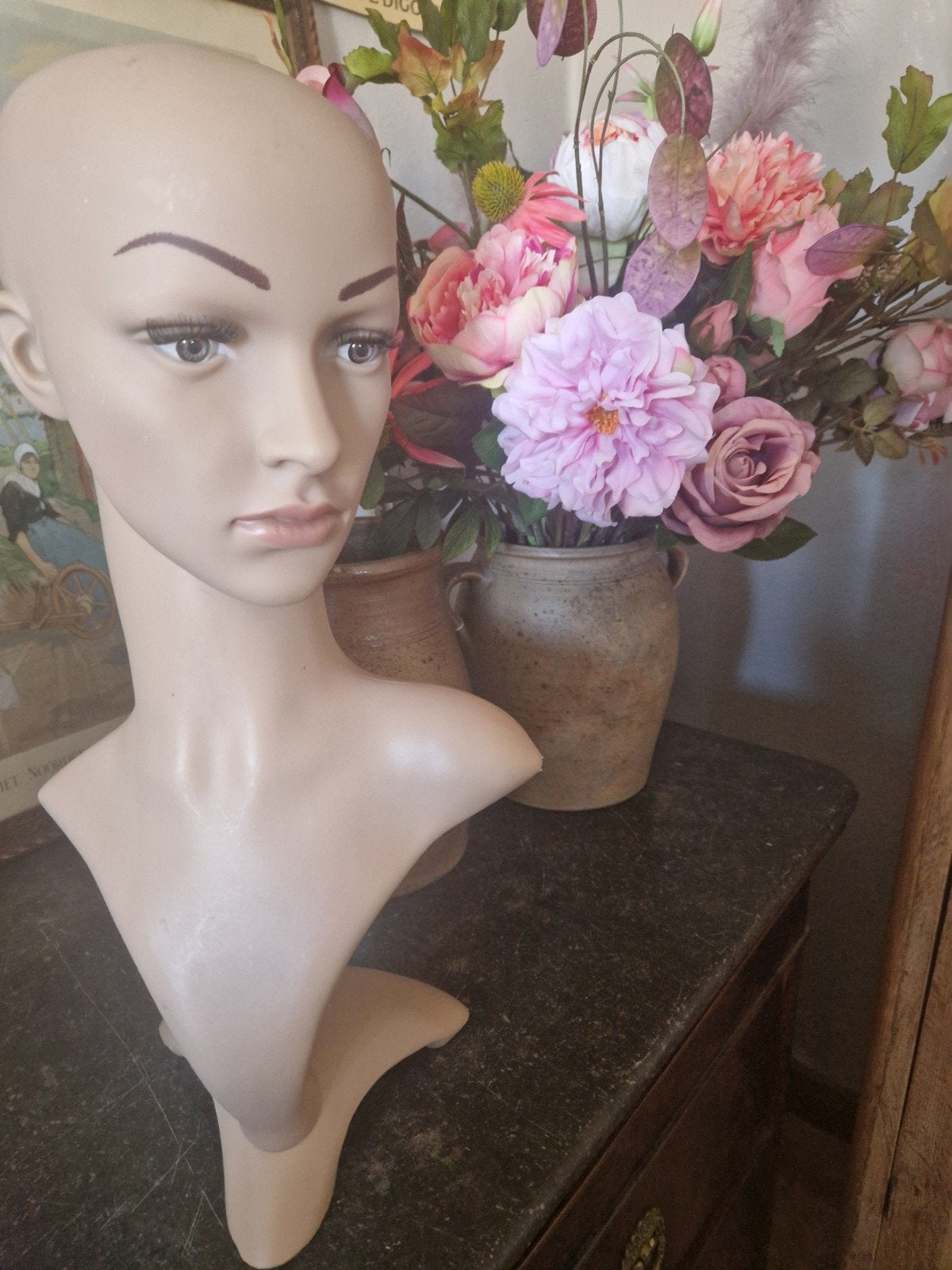 mannequin hoofd 51cm  €45, Ophalen