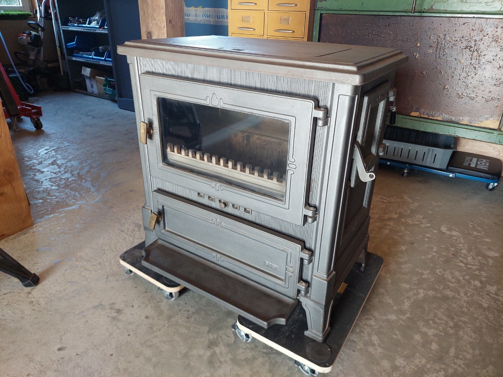 saey 14.5 kw houtkachel gietijzer, Maison & Meubles, Enlèvement, Comme neuf, Autoportant, Poêle à bois